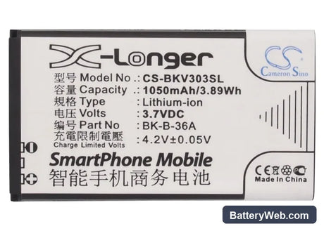 BBK VIVO Y1 Replacement Battery, 3.7V, 1050mAh, Li-ion 5