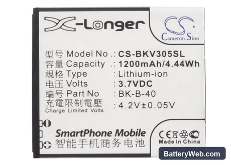 BBK VIVO E1 Replacement Battery, 3.7V, 1200mAh, Li-ion 5