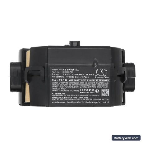 Black&Decker DV9610N Replacement Battery, 9.6V, 3000mAh, Ni-MH 6