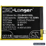 Vivo X21 Replacement Battery, 3.85V, 3200mAh, Li-Polymer 3