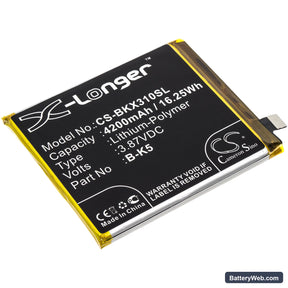 Vivo X30 Pro Replacement Battery, 3.87V, 4200mAh, Li-Polymer 1