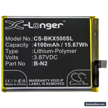 Vivo X50 Replacement Battery, 3.87V, 4100mAh, Li-Polymer 3