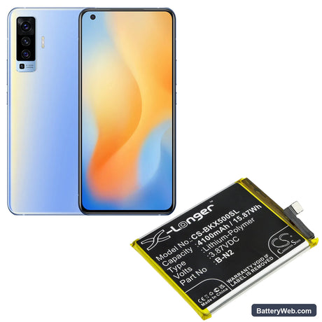 Vivo X50 Replacement Battery, 3.87V, 4100mAh, Li-Polymer 5