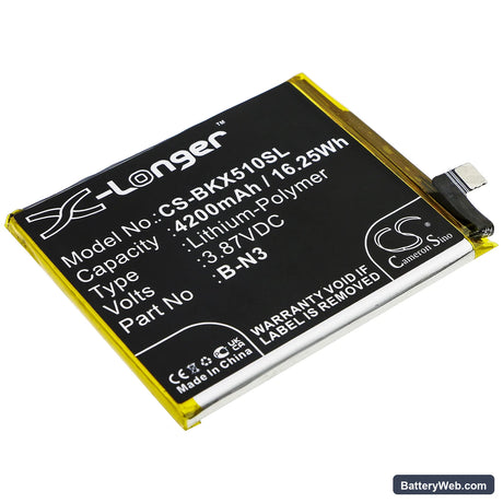 Vivo X50 Pro Replacement Battery, 3.87V, 4200mAh, Li-Polymer 1