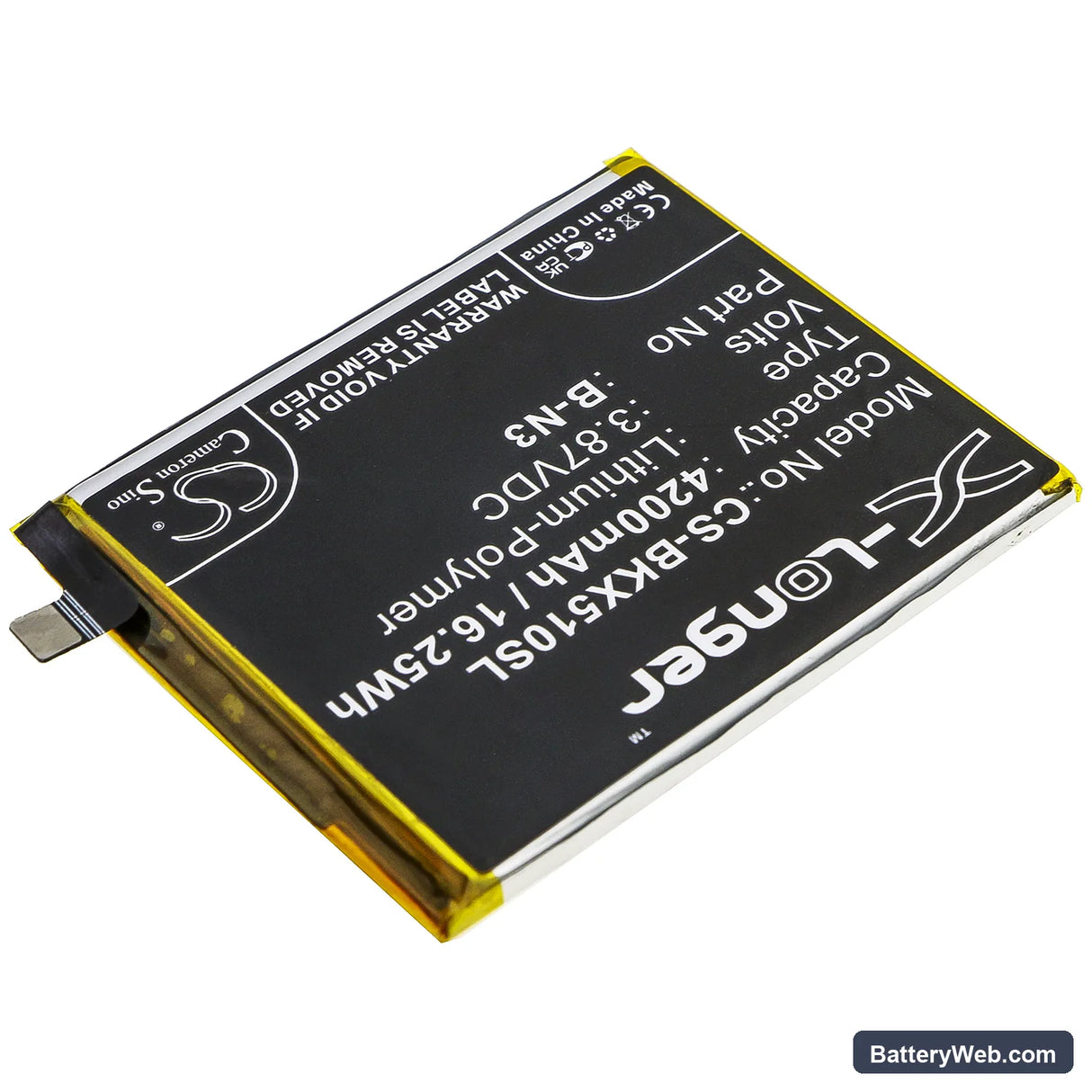 Vivo X50 Pro Replacement Battery, 3.87V, 4200mAh, Li-Polymer 2