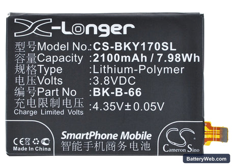 BBK VIVO Y17 Replacement Battery, 3.8V, 2100mAh, Li-Polymer 5