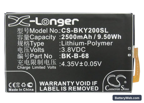 BBK VIVO Y20 Replacement Battery, 3.8V, 2500mAh, Li-Polymer 5