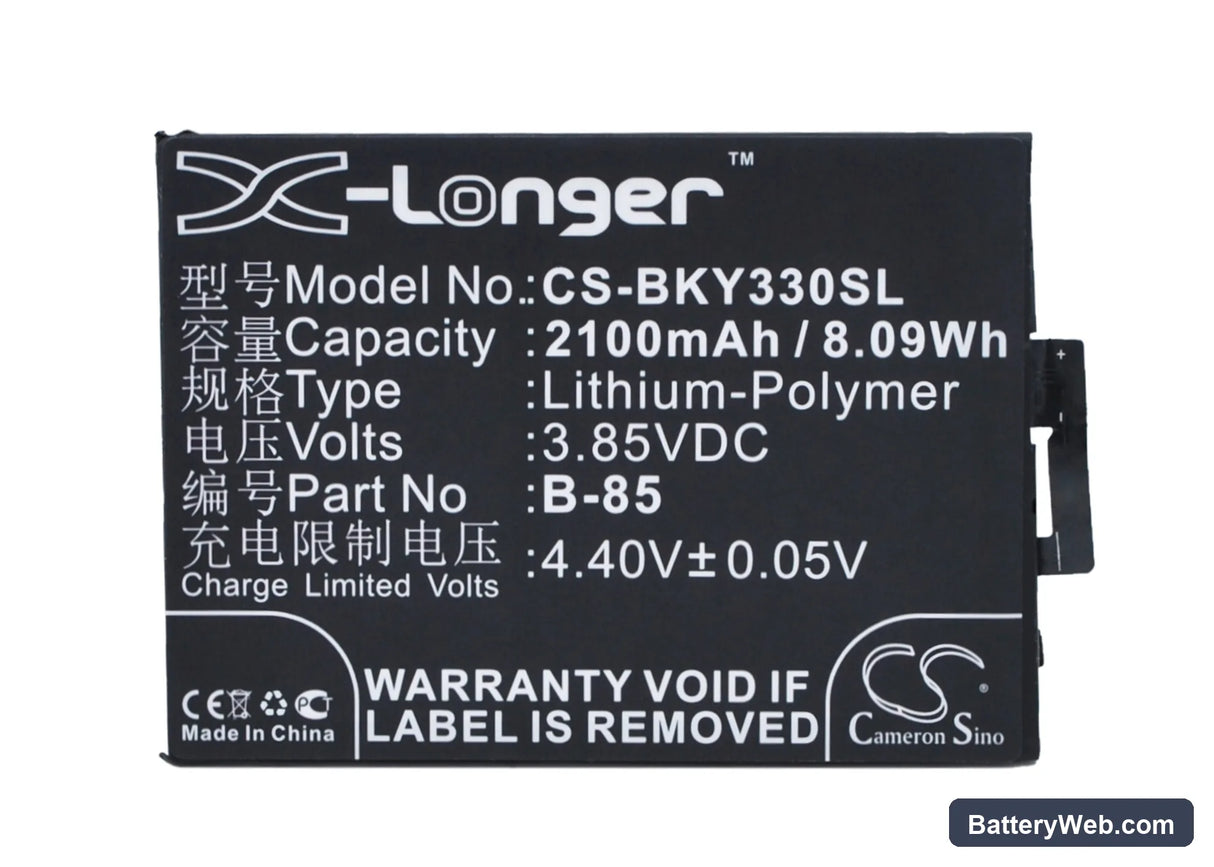 BBK VIVO Y33 Replacement Battery, 3.85V, 2100mAh, Li-Polymer 5