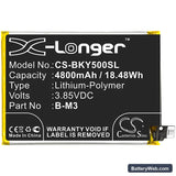 BBK VIVO Y50 Replacement Battery, 3.85V, 4800mAh, Li-Polymer 3