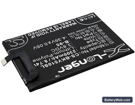 BBK Vivo Y51 Replacement Battery, 3.8V, 2300mAh, Li-Polymer 2