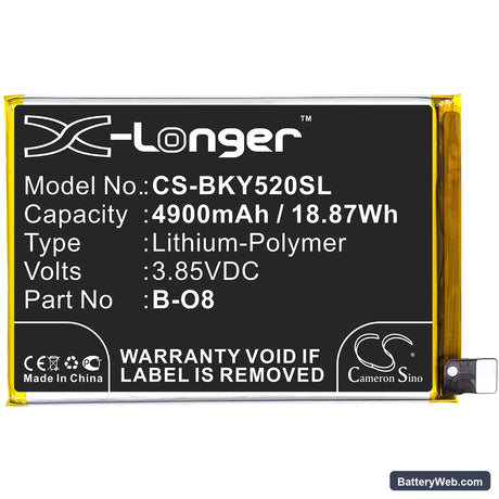 Vivo Y52s Replacement Battery, 3.85V, 4900mAh, Li-Polymer 3