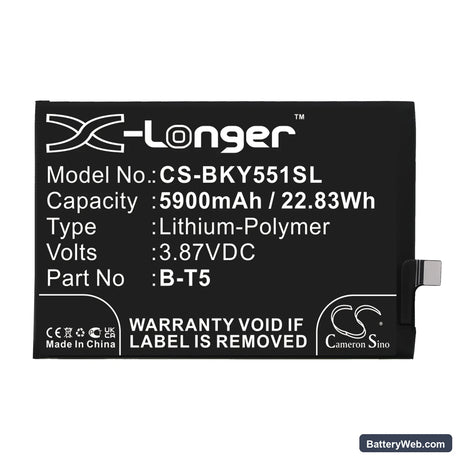 Vivo Y55s Replacement Battery, 3.87V, 5900mAh, Li-Polymer 3