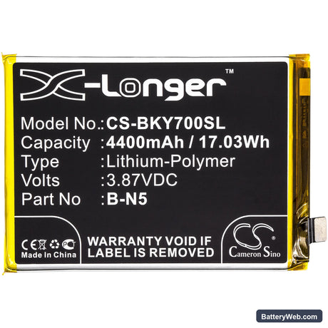 Vivo Y51S Replacement Battery, 3.87V, 4400mAh, Li-Polymer 3