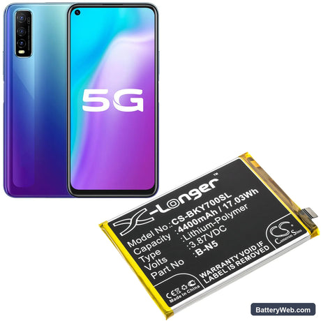 Vivo Y51S Replacement Battery, 3.87V, 4400mAh, Li-Polymer 5