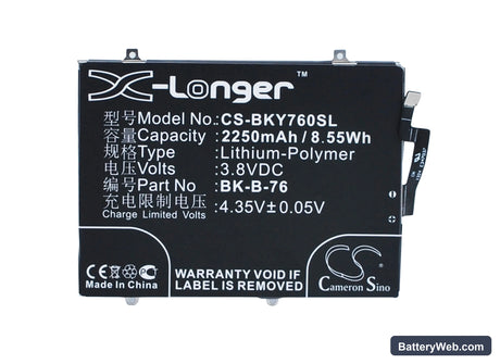 BBK VIVO Y27 Replacement Battery, 3.8V, 2250mAh, Li-Polymer 5