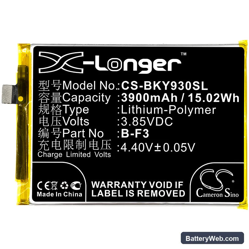 Vivo Y93 Replacement Battery, 3.85V, 3900mAh, Li-Polymer 3