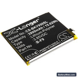 BBK VIVO Y95 Replacement Battery, 3.85V, 3900mAh, Li-Polymer 1