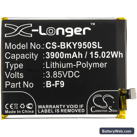 BBK VIVO Y95 Replacement Battery, 3.85V, 3900mAh, Li-Polymer 3