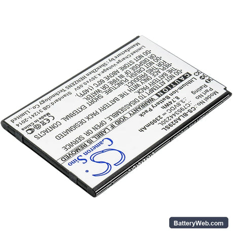 BLU Studio J5 Replacement Battery, 3.8V, 2300mAh, Li-ion 2