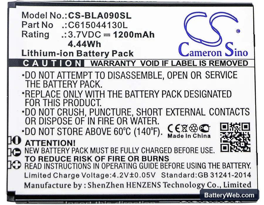 BLU Advance 4.0 M Replacement Battery, 3.7V, 1200mAh, Li-ion 5
