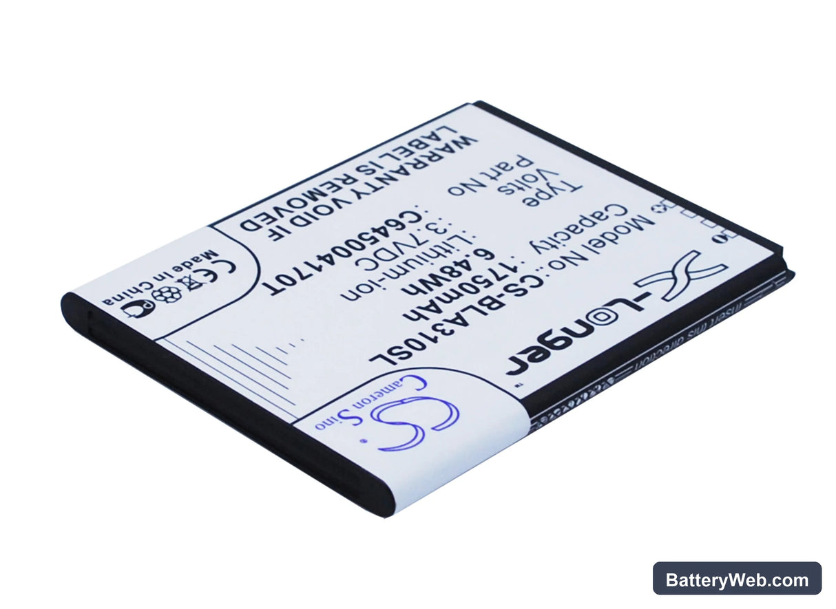 BLU Advance 4.5 Replacement Battery, 3.7V, 1750mAh, Li-ion 2