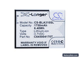 BLU Advance 4.5 Replacement Battery, 3.7V, 1750mAh, Li-ion 5