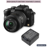 Panasonic Lumix DMC-G1 SLR Replacement Battery, 7.4V, 1250mAh, Li-ion 6