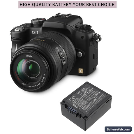 Panasonic Lumix DMC-G1 SLR Replacement Battery, 7.4V, 1250mAh, Li-ion 6