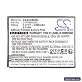 BLU C5 Replacement Battery, 3.7V, 2500mAh, Li-Polymer 3