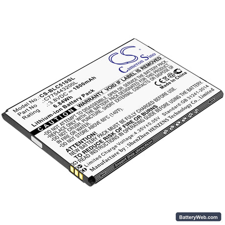 BLU C5L Replacement Battery, 3.8V, 1800mAh, Li-ion 1