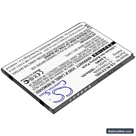 BLU C5L Replacement Battery, 3.8V, 1800mAh, Li-ion 2