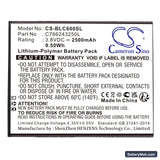 BLU C6 Replacement Battery, 3.8V, 2500mAh, Li-Polymer 3