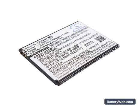 BLU Dash X LTE D0010U Replacement Battery, 3.8V, 2500mAh, Li-Polymer 1