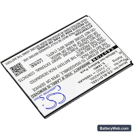 BLU Studio M HD Replacement Battery, 3.7V, 1400mAh, Li-ion 2