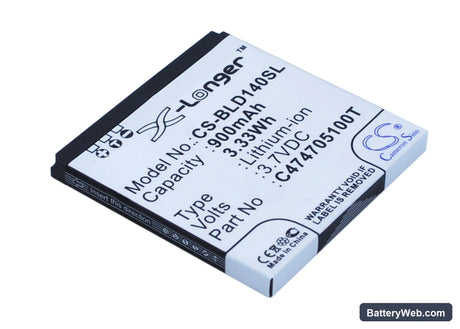 BLU Dash JR Replacement Battery, 3.7V, 900mAh, Li-ion 1