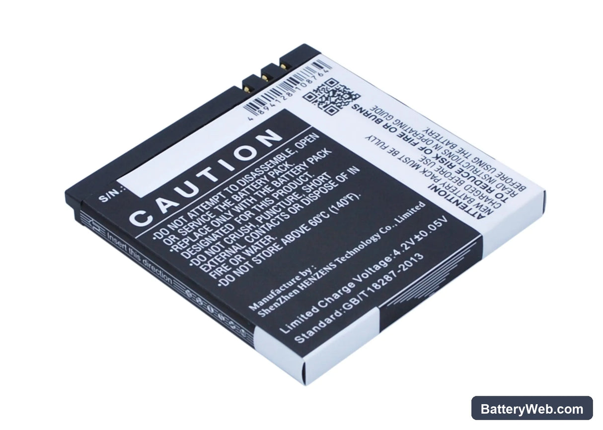 BLU Dash JR Replacement Battery, 3.7V, 900mAh, Li-ion 3