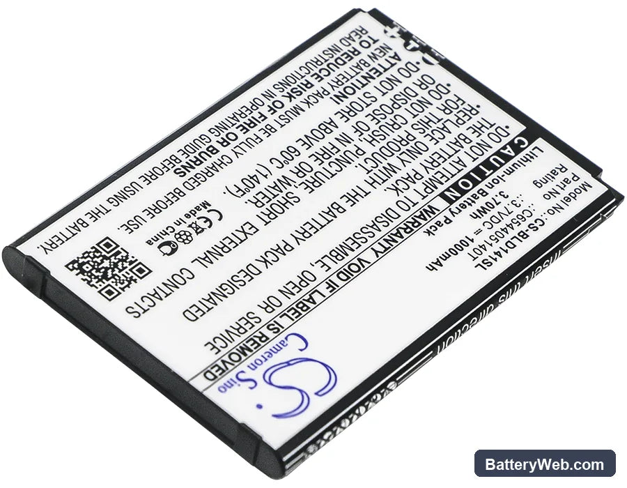 BLU Dash JR K Replacement Battery, 3.7V, 1000mAh, Li-ion 2