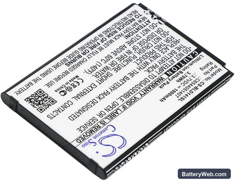 BLU Dash JR K Replacement Battery, 3.7V, 1000mAh, Li-ion 2