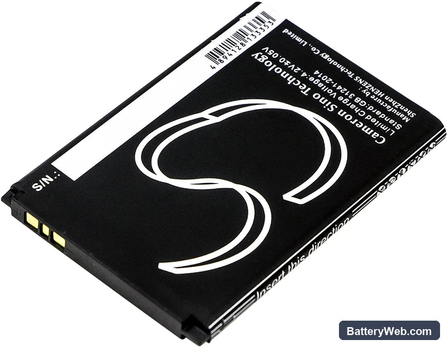 BLU Dash JR K Replacement Battery, 3.7V, 1000mAh, Li-ion 3