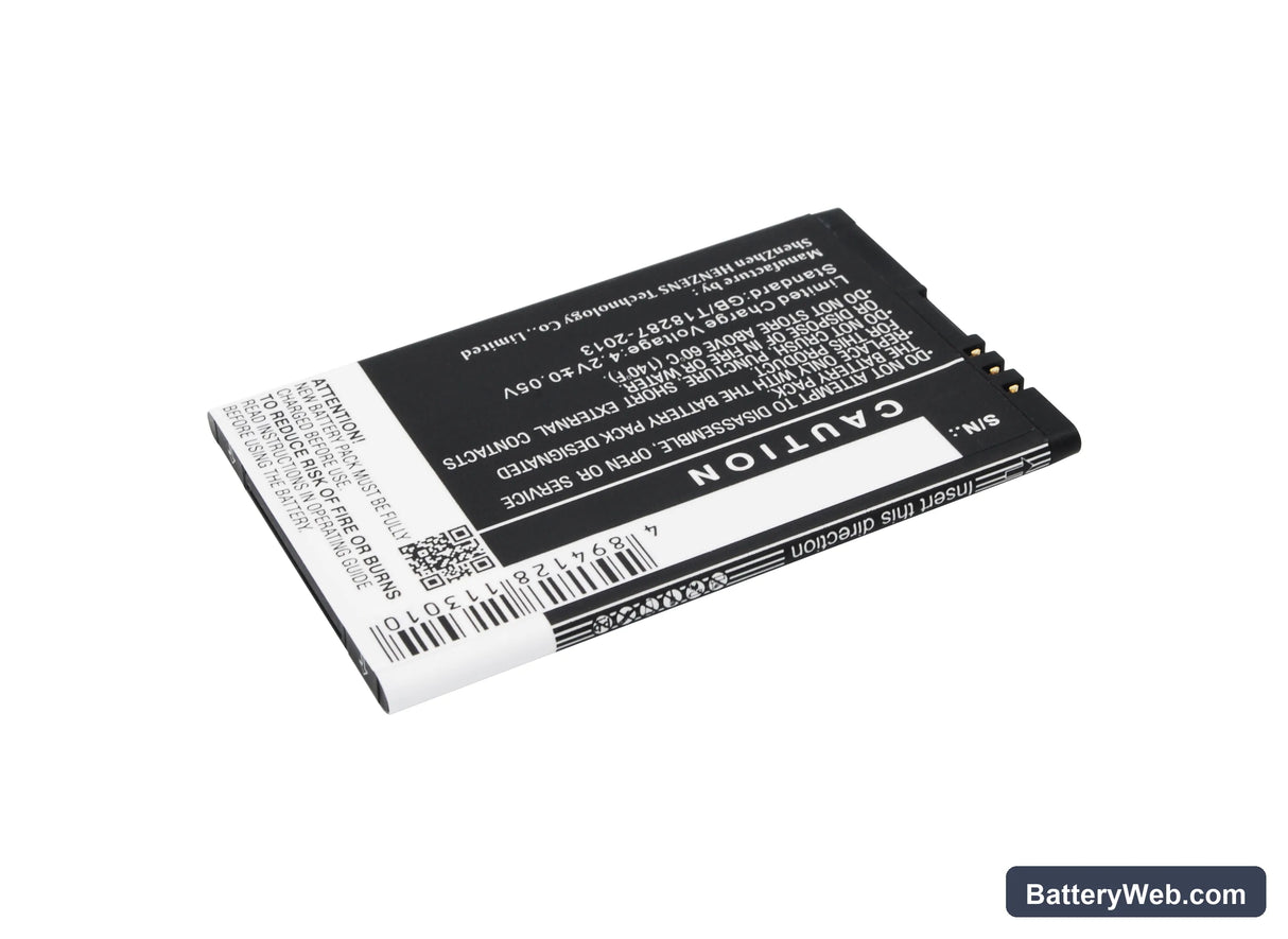 BLU Dash Jr 4.0 K Replacement Battery, 3.7V, 1500mAh, Li-ion 3