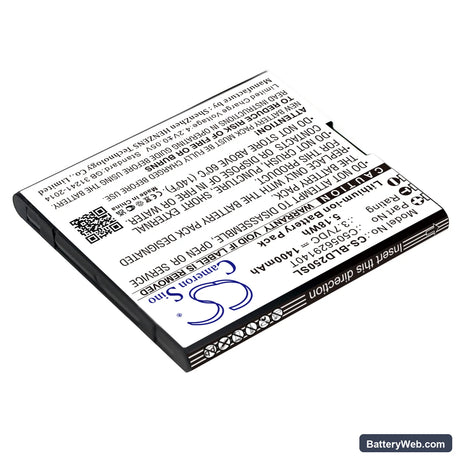 BLU Dash L2 Replacement Battery, 3.7V, 1400mAh, Li-ion 2
