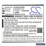BLU Dash L2 Replacement Battery, 3.7V, 1400mAh, Li-ion 3