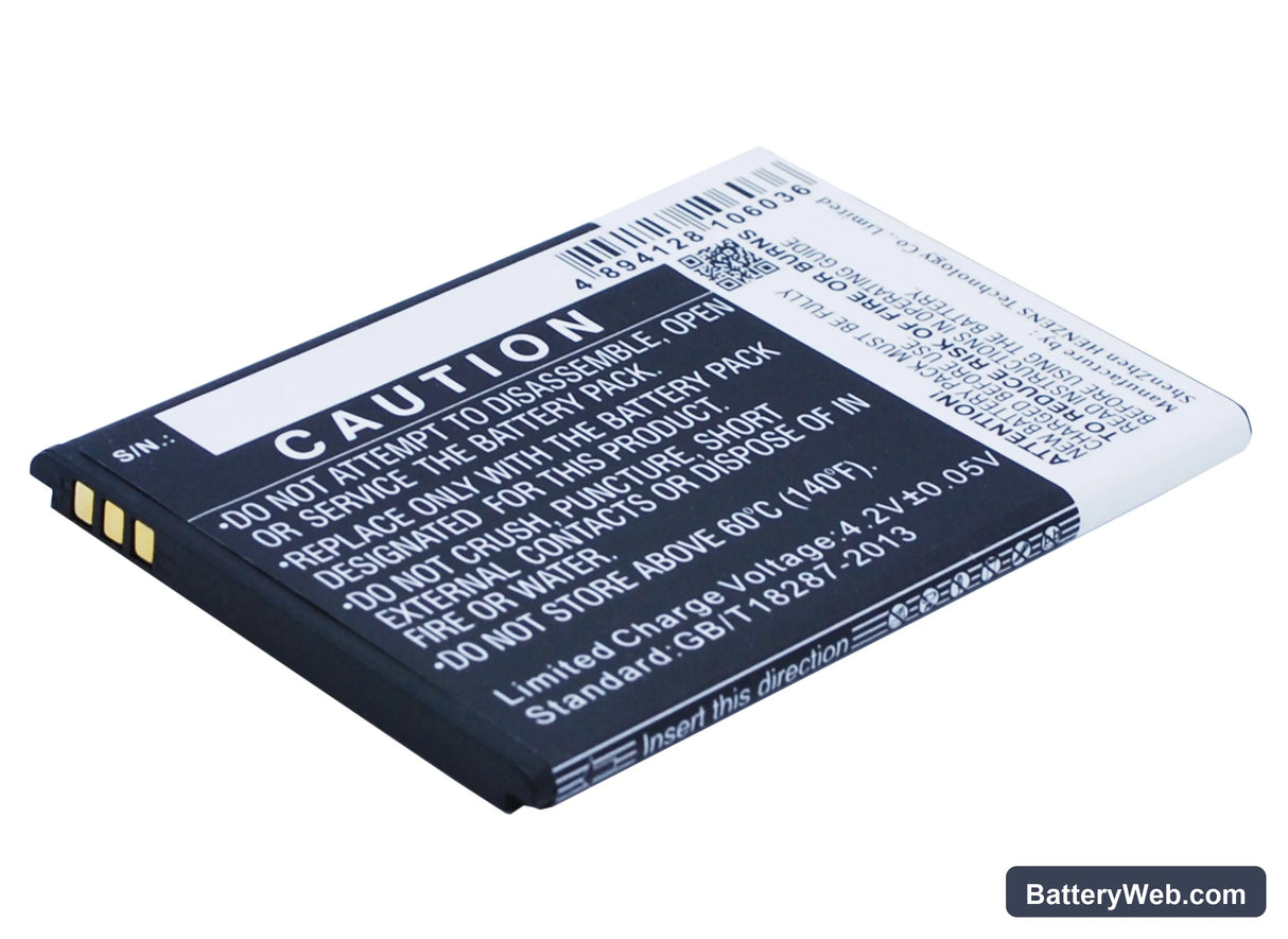 BLU Dash 4.0 Replacement Battery, 3.7V, 1500mAh, Li-ion 4