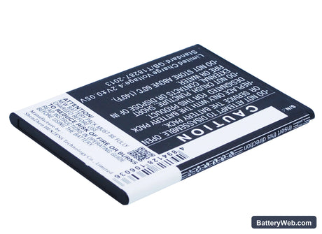 BLU Dash 4.0 Replacement Battery, 3.7V, 1500mAh, Li-ion 5