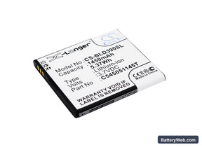 BLU Dash JR TV Replacement Battery, 3.7V, 1450mAh, Li-ion 1