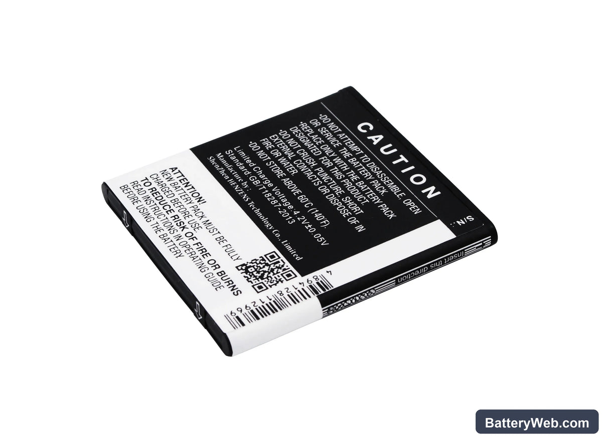 BLU Dash JR TV Replacement Battery, 3.7V, 1450mAh, Li-ion 3