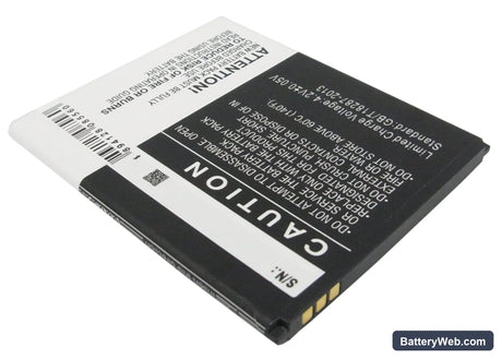 BLU Dash 5.0 Replacement Battery, 3.7V, 2000mAh, Li-ion 3