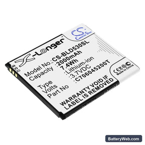 Explay Fresh Replacement Battery, 3.7V, 2000mAh, Li-ion 1