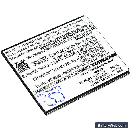 BLU Studio 5.0K Replacement Battery, 3.7V, 1800mAh, Li-ion 2