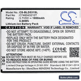 BLU Studio 5.0K Replacement Battery, 3.7V, 1800mAh, Li-ion 3